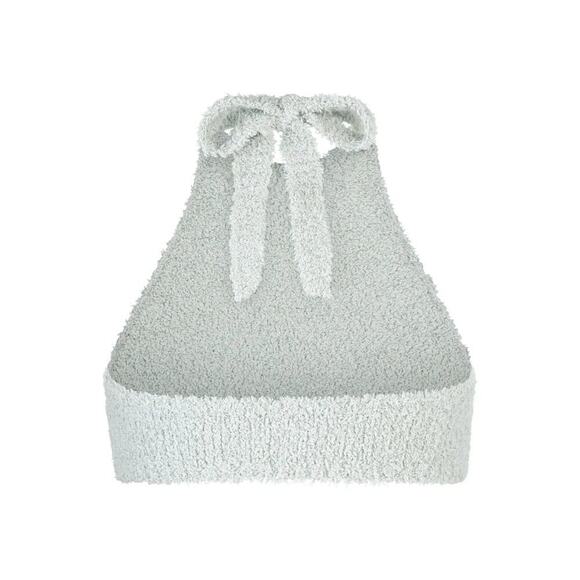 SKIMS Cozy Knit Halter Bra Top Tie Neck Bralette in Aqua Blue NWT Size 2X 3X - Picture 3 of 10